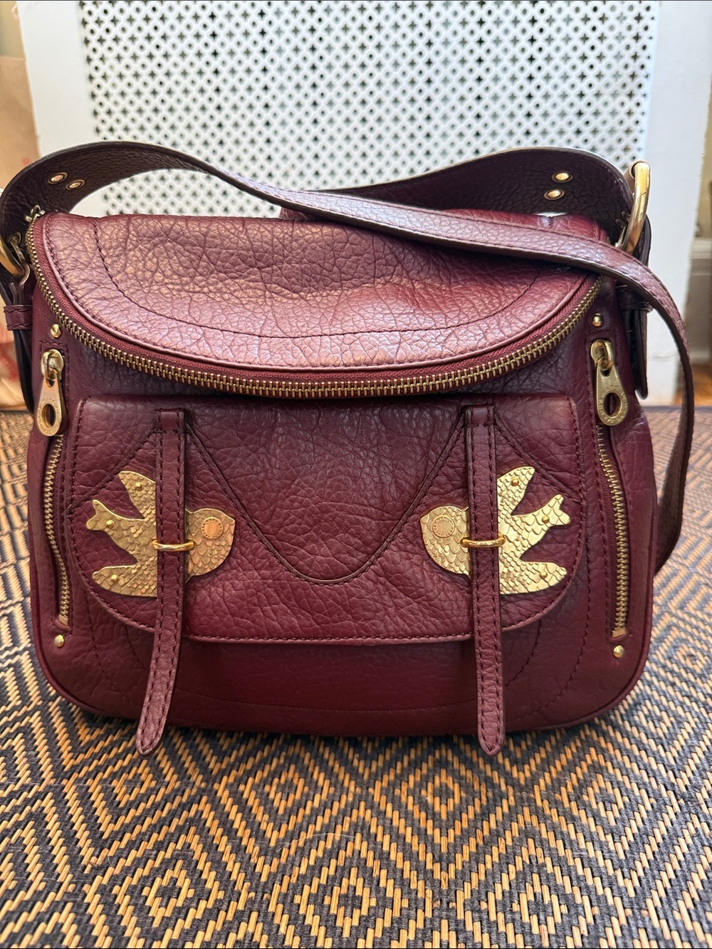 Vintage Y2K Marc by Marc Jacobs Petal to the Metal Natasha/Sasha burgundy merlot